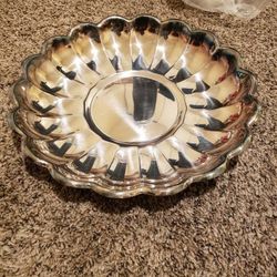 Mid Century Vintage Like New Large Reed & Barton Silver Plated Dinnerware Dish