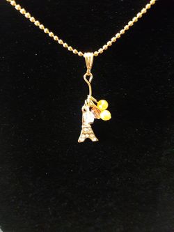 Eiffel Tower Pendant with Necklace