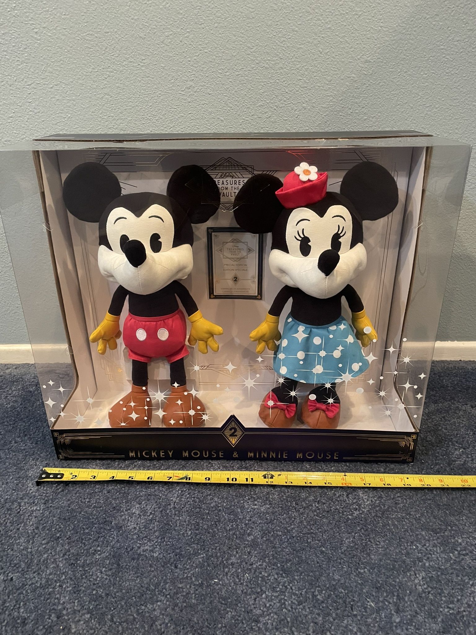 New Disney Treasures From The Vault Mickey & Minnie Plush Set