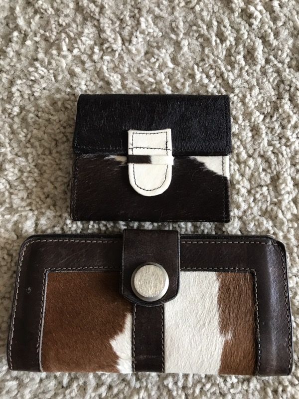 Genuine Cowhide Clutch & Wallet