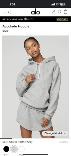 alo Accolade Hoodie Athletic Heather Grey Size XL Brand New With