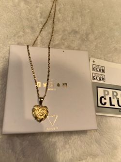 gold heart nugget necklace