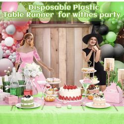 Pink And green Table Runner