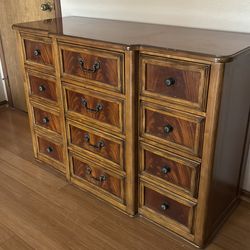 Drexel Heritage Mahogany Two Toned *Vintage 12  Drawer Dresser