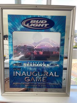 Bud Light Seattle Seahawks Inaugural Game Mirror 2002