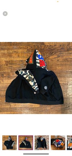 Shark Hoodie With Camo Accents Size M