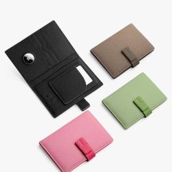 Leather Wallet with Airtag Slot