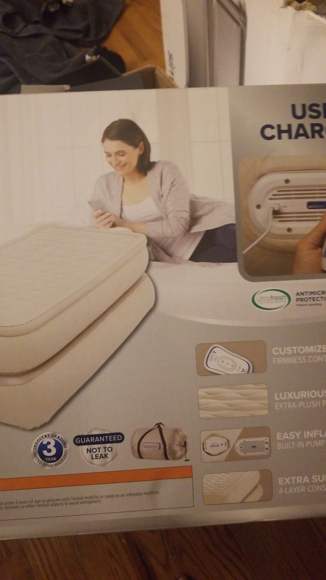 Aerobed® Pillowtop 24 Inch Twin Air Mattress with USB Charger