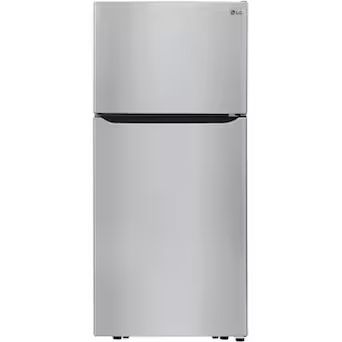 30” Width LG 20.2-cu ft Top-Freezer Refrigerator (Stainless Steel)