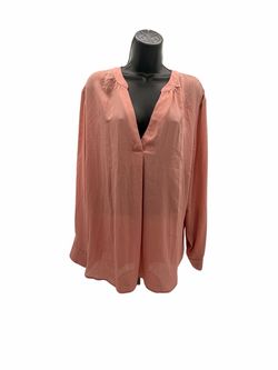 NY&C XXL Dusty Rose Long Sleeve V-Neck Blouse
