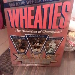 Wheaties 100%whole Wheat Breakfast Cereal.18 oz(1lb 2oz) Collectors Edition from 1.Super Bowl 40 Anniversary Edition  Box ,never Opened.