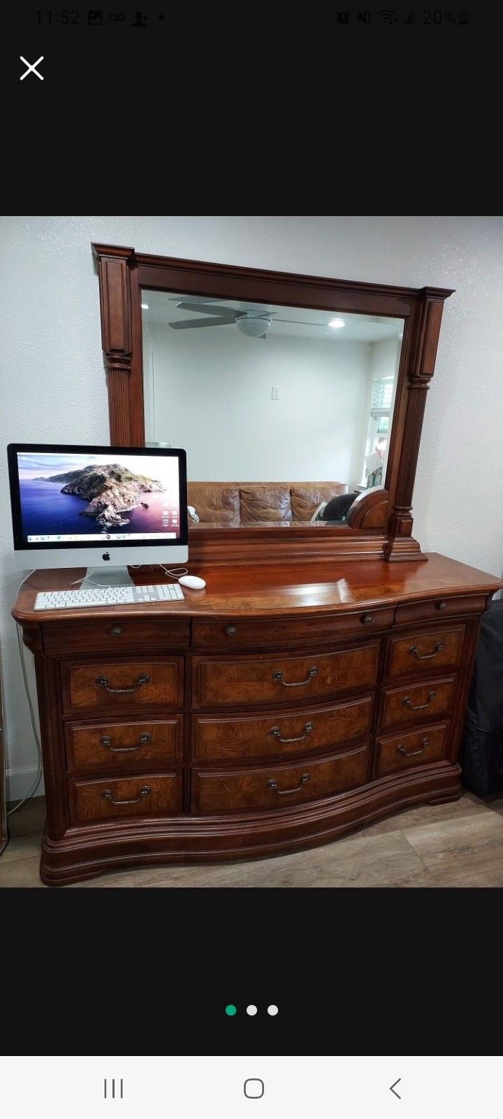 Quality Wooden Dresser With Mirror