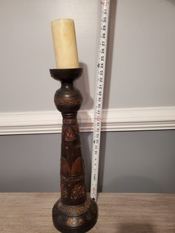 Candleholder; earth tones; candle not included-$12