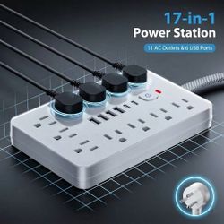 [NEW] 1250W Max Power Strip - Braided Cord