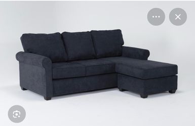 (Used) Navy blue couch with chaise