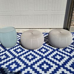 Kettering Patio Table Storage And 2 Ottomans