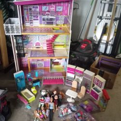 Barbie Monster High Doll House Lot