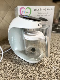 EVLA's Baby Food Maker, Food Processor with Reusable Food Pouches, Gray