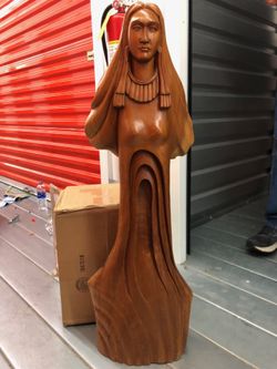 Hand Carved Wood Statue