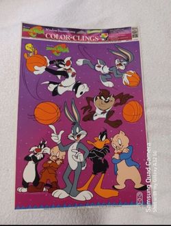 Vintage Looney tunes space jam window decorations
