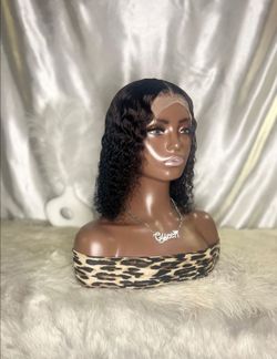 Curly Honey Brown highlights Bob Wig