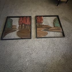 2 piece wall decoration /art/ pictures