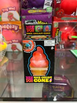 NeeDoh Nice Cream Cone Ice Cream Squishy ORANGE NEW RARE Nee Doh Authentic
