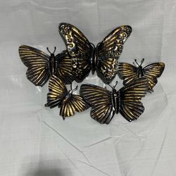 Metal butterfly art decor