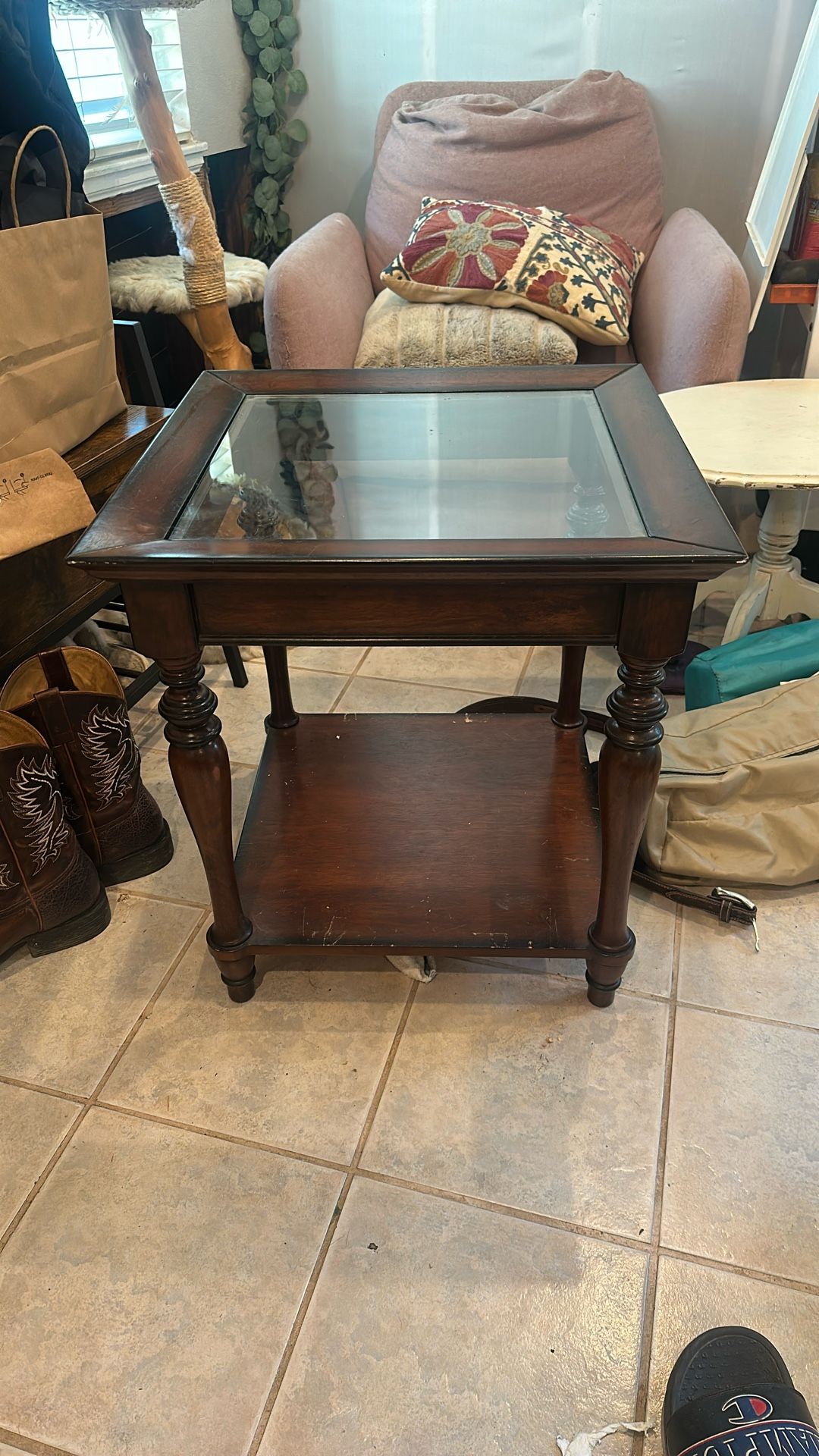 Wood End Table