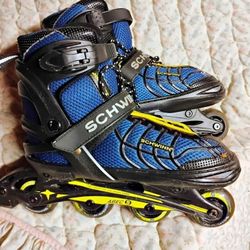 Schwinn Adjustable Inline Skates - Blue/Black - Youth Size 5-8