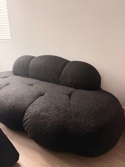 Black Boucle Bubble Sofa