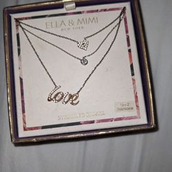 Ella & Mimi Sterling Silver Three Bundle Necklace 