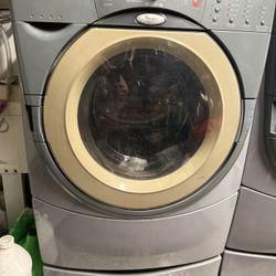 Whirlpool Gray Front Load Washer Duet Works Great.