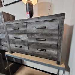 Six-Drawer Dresser, Grey Color, SKU#10B440D