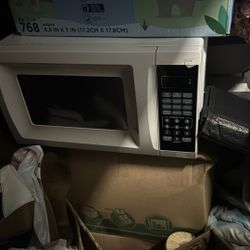 White Small Microwave