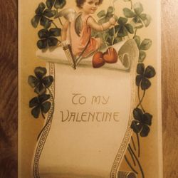 Antique Valentines Day Used Postcard-Early 1900s
