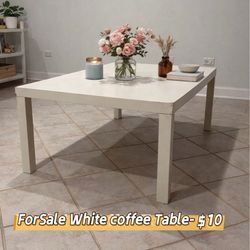 IKEA Large White Coffee Table – $5