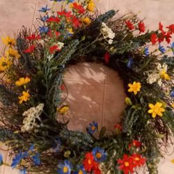 Large Artificial Flower Wreaths $30 Each or 2 For $50
