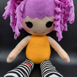 LALALOOPSY Build a Bear Peanut Big Top Plush Doll Purple Hair 21"