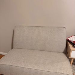 Armless Loveseat Linen for small bedrooms or spaces