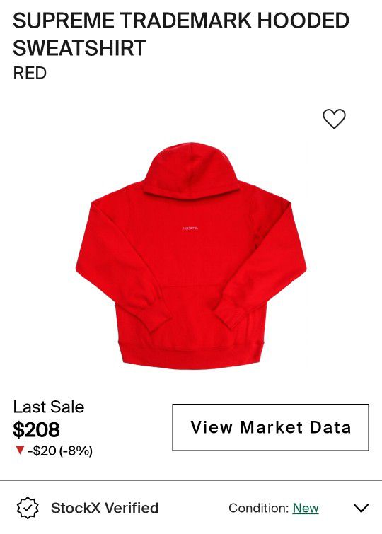 Supreme Trademark Hooded Sweatshirt XL Hoodie 