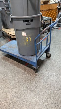 ULINE METAL DIAMOND PLATE PLATFORM CART. CITY OF ORANGE 🍊