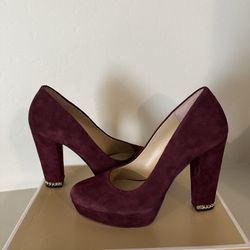 Michael Kors Sabrina Pump Suede Shoes Size 8.5 M