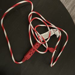 Christmas Outside Candy Cane Power Cord