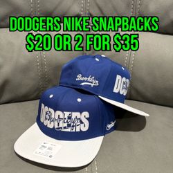 MLB Nike Pro Brooklyn Dodgers Blue White Brim  SnapBack Hats 