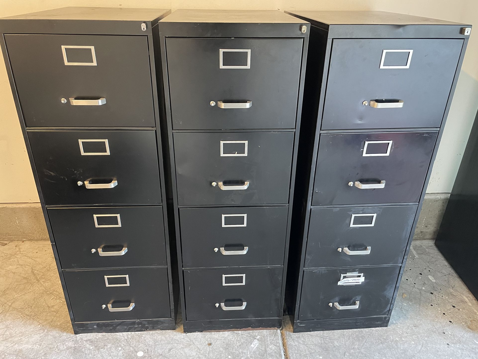 Hon Black File Cabinet $20