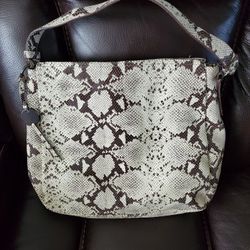 Hobo Bag~Snakeskin & Leather Handbag/shoulder