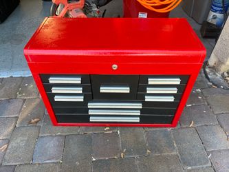 Red and Black Metal Tool Chest