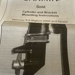 Garmin Cylinder Mounting Bracket Kit TR-1 Gold Autopilot for Mercury 9.9 Bigfoot