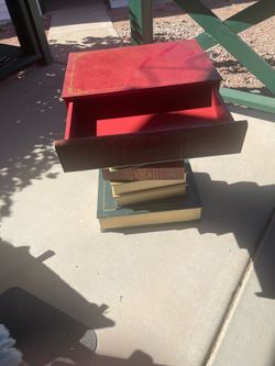 Stacked book side table